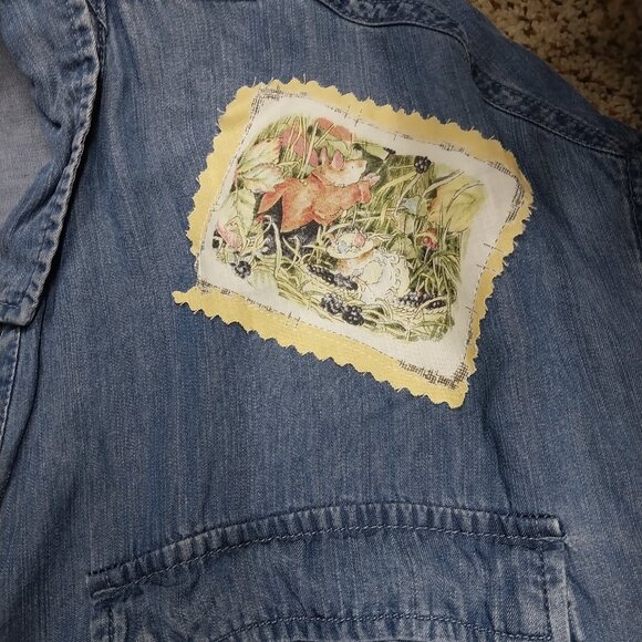 3689 Size XXXL Upcycled Time & True Light Weight Jean Jacket. - Picture 4 of 10